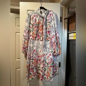 Maggy London Long Sleeve Floral Dress